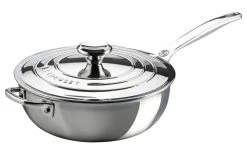 Le Creuset RVS Plus Sauteerpan Met Anti-aanbaklaag En Deksel ø 24 Cm Rvs