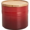 Le Creuset Voorraadpot Met Houten Deksel ø 14 X 12 Cm Aardewerk Kersrood -Winkel voor professionele keukenbenodigdheden 91044403060099 le creuset dk