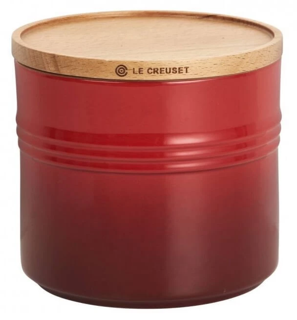 Le Creuset Voorraadpot Met Houten Deksel ø 14 X 12 Cm Aardewerk Kersrood 3 Le Creuset Voorraadpot Met Houten Deksel ø 14 X 12 Cm Aardewerk Kersrood