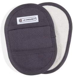 Le Creuset Pannenlappen 18 X 12,5 Cm Katoen Flint 2 Stuks