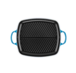 Le Creuset Rechthoekige Grill 30 Cm Gietijzer Azure -Winkel voor professionele keukenbenodigdheden azu3