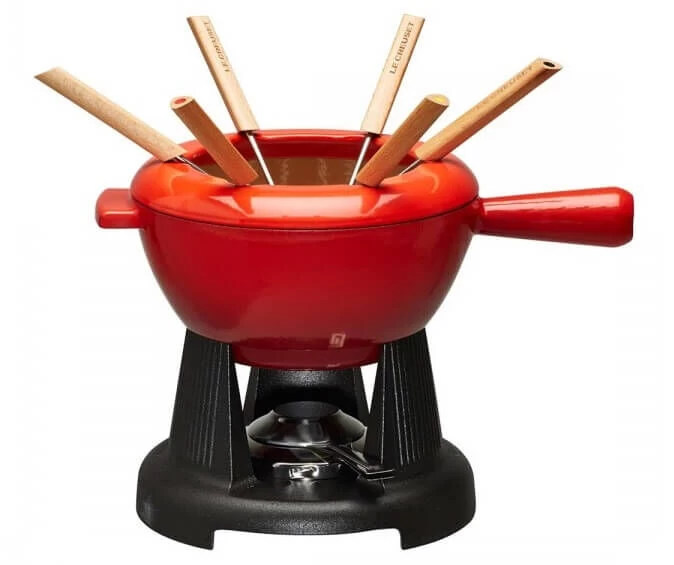 Le Creuset Fondueset 2 Liter Gietijzer Kersrood 3 Le Creuset Fondueset 2 Liter Gietijzer Kersrood