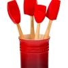 Le Creuset Pollepelpot Met 4 Premium Spatels Kersrood 5-delig -Winkel voor professionele keukenbenodigdheden lc 20200101 us ps ns 91057001060000 001