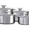 Le Creuset Signature Kookpannenset Rvs 4-delig -Winkel voor professionele keukenbenodigdheden lc 20200424 de ps ns 96605400000000 003