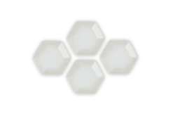 Le Creuset Hexagon Serveerschaaltje 9,5 Cm Aardewerk Meringue 4 Stuks