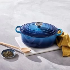 Le Creuset Signature Braadpan Ovaal 4,1 Liter ø 27 Cm Gietijzer Azure -Winkel voor professionele keukenbenodigdheden ovaal4 1