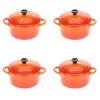 Le Creuset Minipan ø 10 Cm Aardewerk Vulcanique 4 Stuks -Winkel voor professionele keukenbenodigdheden vulcanique 1 1